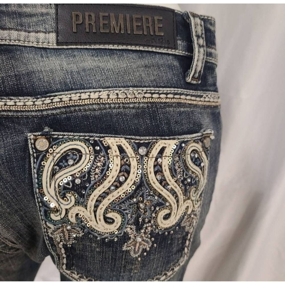 Premiere Rue 21 Boot Cut Bling Pocket Jeans size 14 - Picture 5 of 8